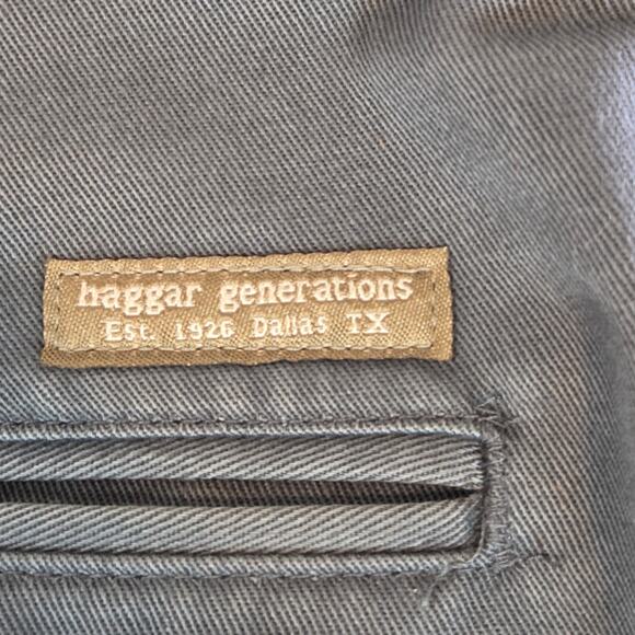 Vintage Haggar Generations Pleated 100% Cotton Slacks Men’s 38x30 Gray Mexico - Picture 11 of 12